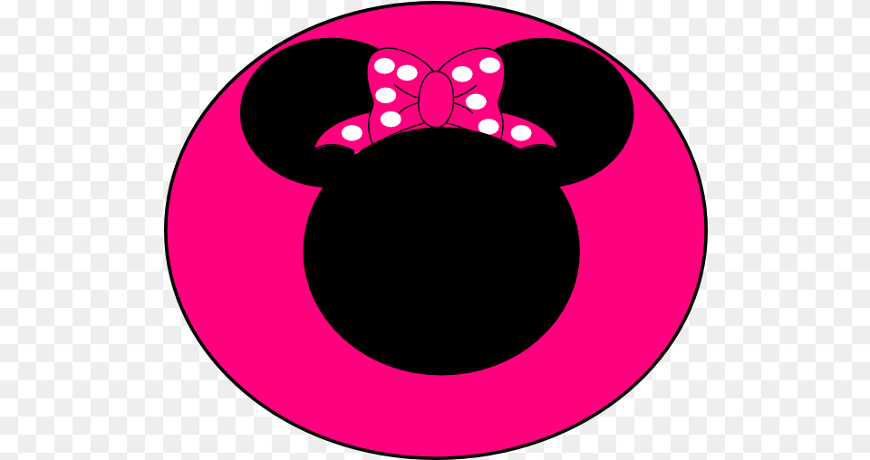 Minnie Mouse Pink Bow Clip Art N2 Image Mickey Mouse Head Silhouette, Purple, Astronomy, Moon, Nature Free Png