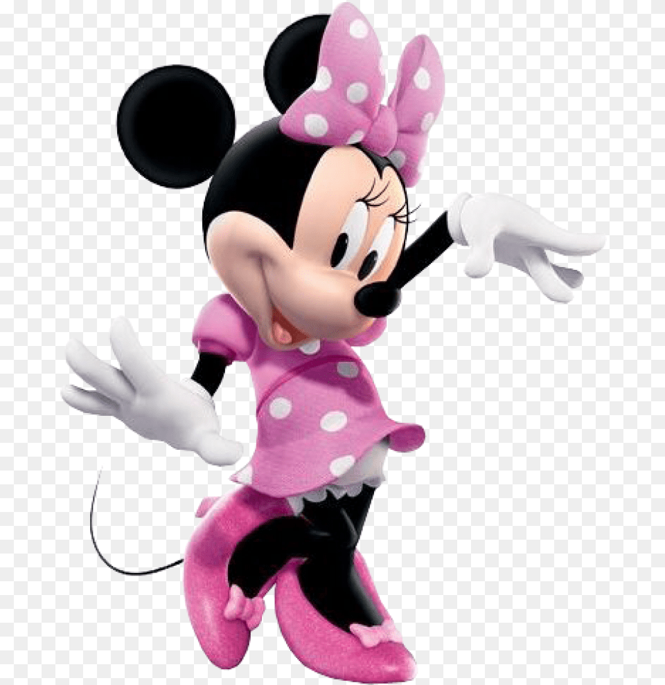 Minnie Mouse Pink Dress, Clothing, Glove, Plush, Toy Png Image