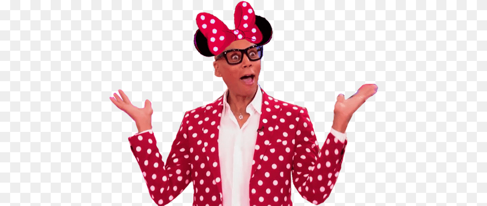 Minnie Mouse Realness Drag Queen Costume Minnie, Pattern, Adult, Man, Male Free Transparent Png