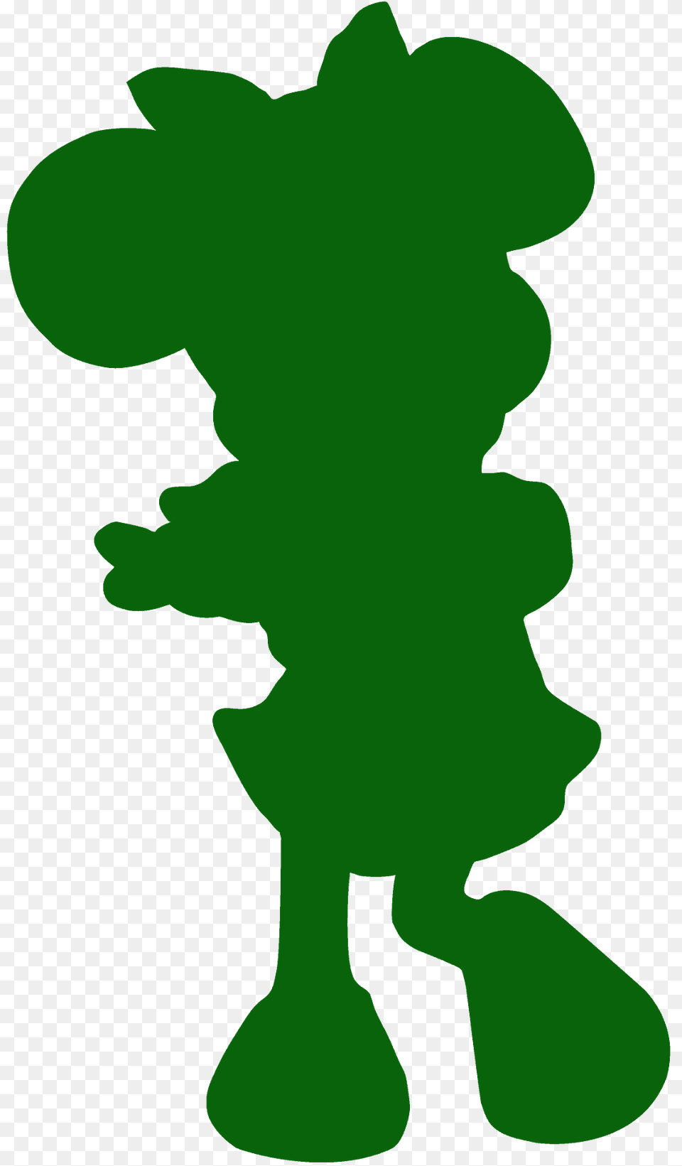 Minnie Mouse Silhouette, Person, Green Png Image