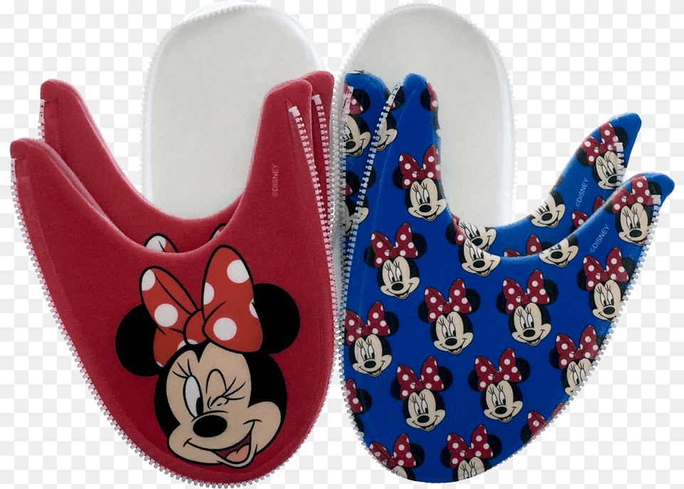 Minnie Mouse Style Red And Blue Mix N Match Zlipperz Cartoon, Clothing, Footwear, Shoe, Hosiery Png Image