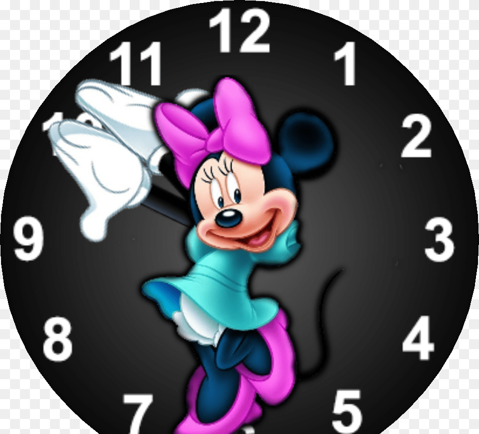 Minnie Mouse Watch Face, Analog Clock, Clock, Disk Free Png