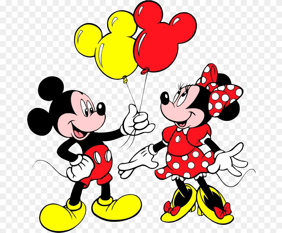 Minnie Mouse With Balloons U0026 Mickey And Minnie Mouse Birthday, Balloon, Baby, Person, Cartoon Free Png