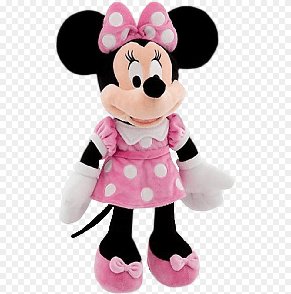 Minnie Mouse With Pink Dress, Plush, Toy Free Png