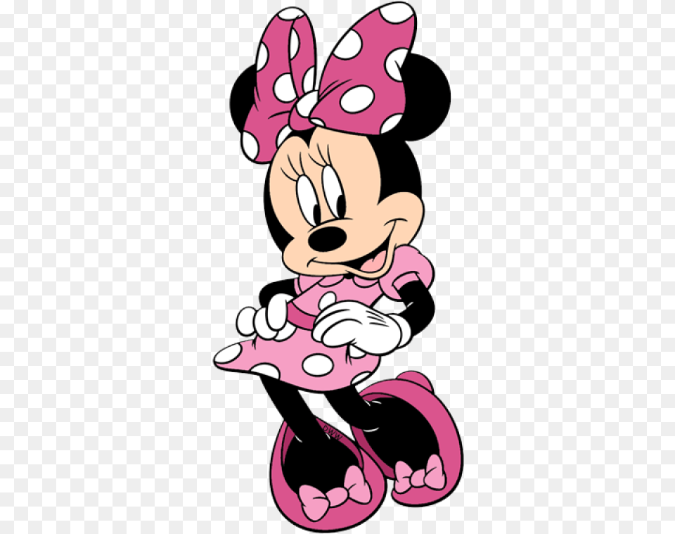 Minnie Mouse With Pink Dress, Cartoon, Book, Comics, Publication Png