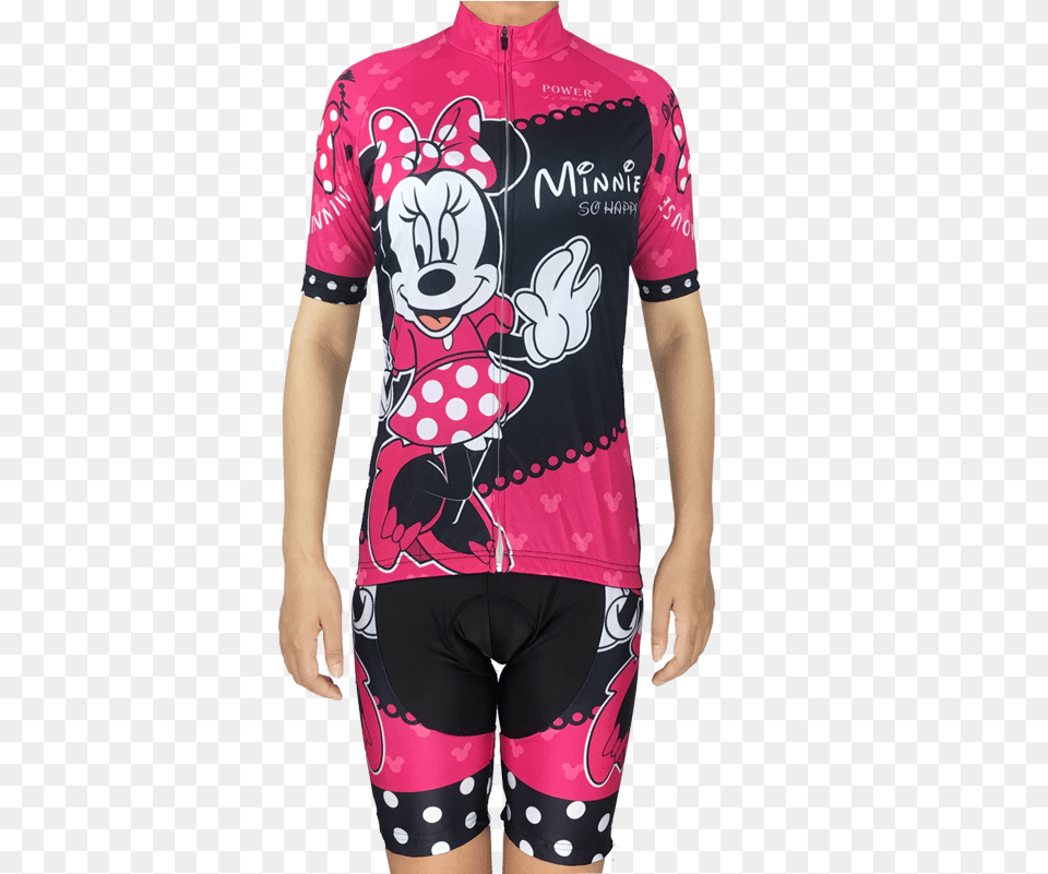 Minnie Mouse Women39s Cycling Kits Uniformes Deportivos De Minnie Mouse, Clothing, Shirt, Adult, Female Free Png