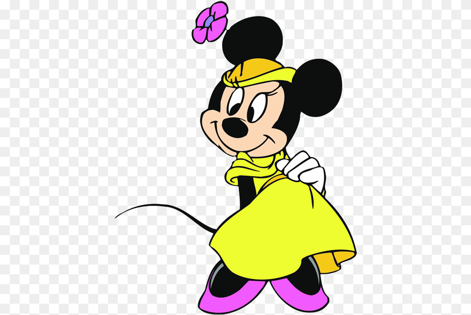 Minnie Mouse Yellow Dress, Cartoon, Baby, Person, Face Free Png Download