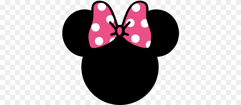 Minnie Pink Polka Dot Bow Minnie Mouse Silhouette Vector, Accessories, Formal Wear, Pattern, Tie Png Image