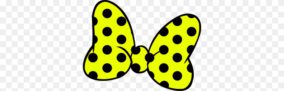 Minnie Yellow Bow, Pattern, Polka Dot Free Png