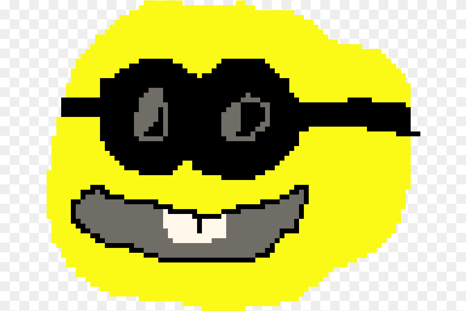 Minnion Emoji Cool Glasses U Turn Pixel Art Free Png