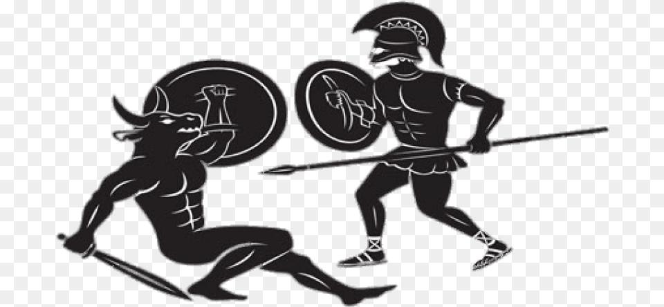 Minotaur And Greek Soldier Images Greek Theseus And The Minotaur, People, Person, Ninja Free Png