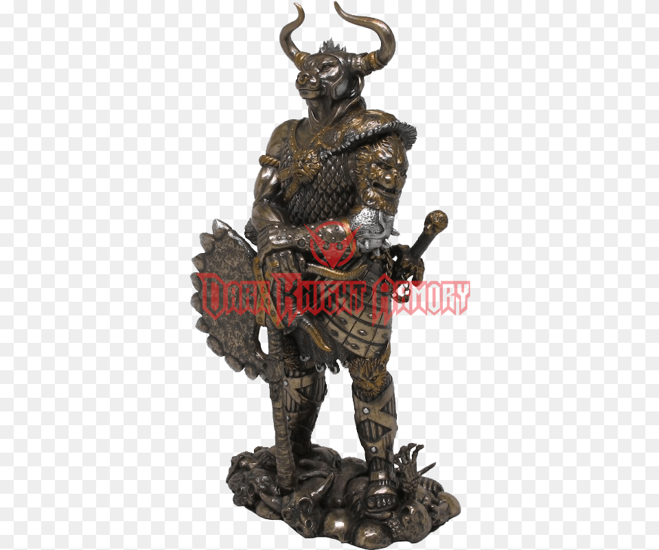 Minotaur Figurine, Bronze, Armor, Person Png
