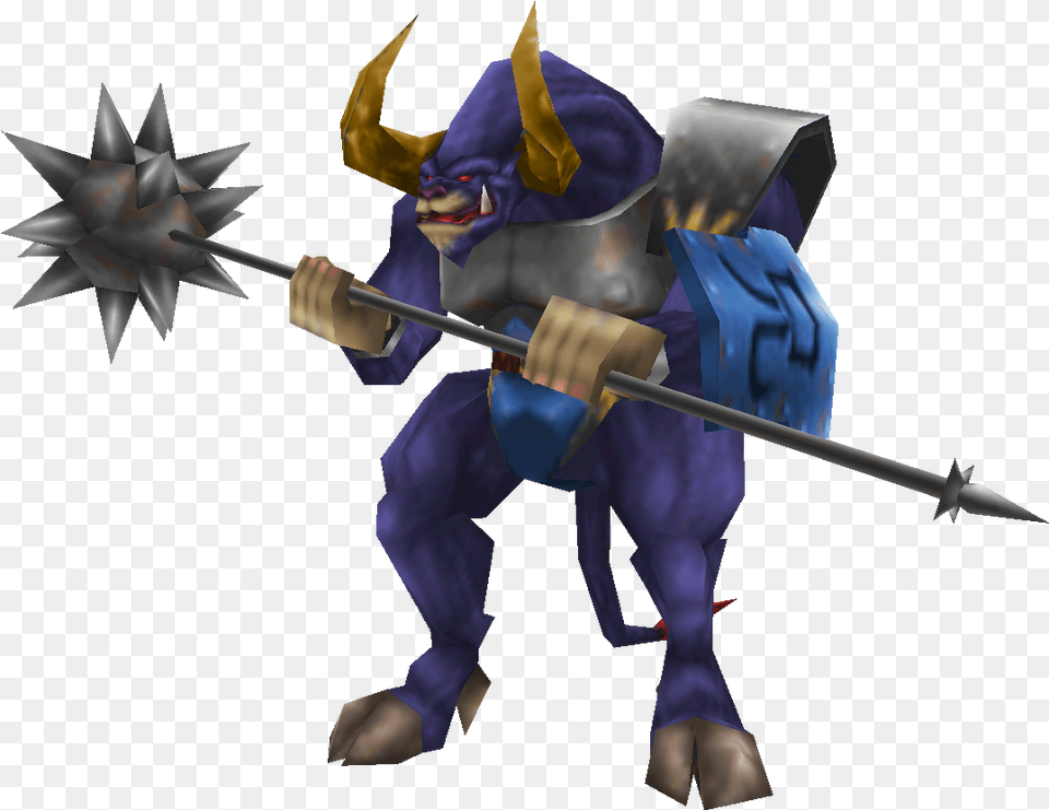 Minotaur Final Fantasy 8 Brothers, Mace Club, Weapon, Spear Png Image