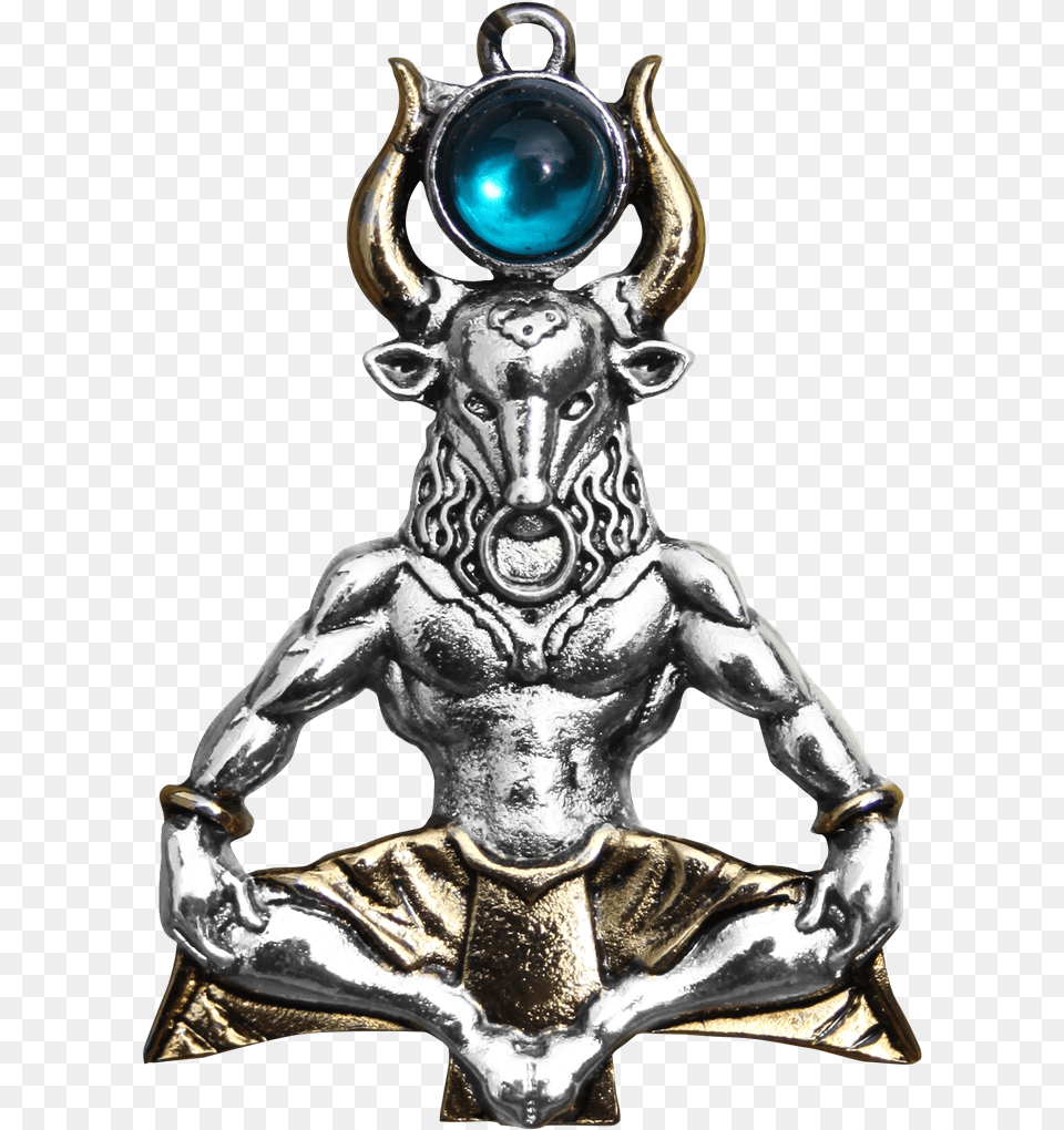 Minotaur For Serenity Through Challenge Pendant By Illustration, Accessories, Adult, Gemstone, Jewelry Free Png Download