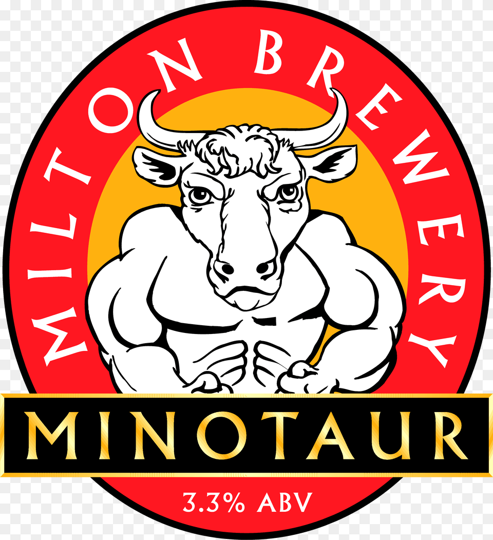 Minotaur The Milton Brewery Cambridge Ltd, Logo, Animal, Cattle, Cow Png Image
