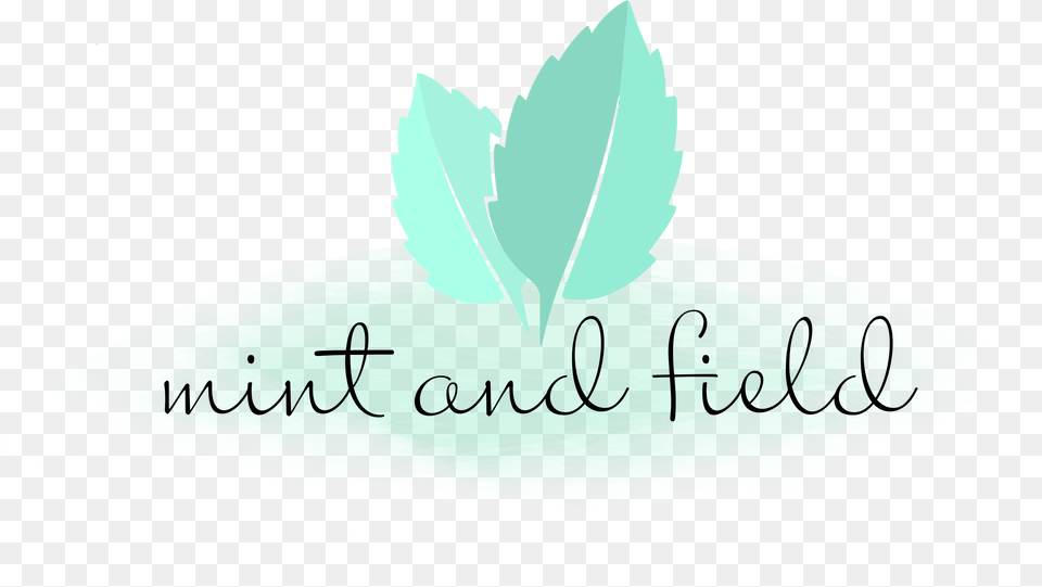 Mint And Field Rodan And Fields Logo Calligraphy, Green, Leaf, Plant, Herbs Png Image