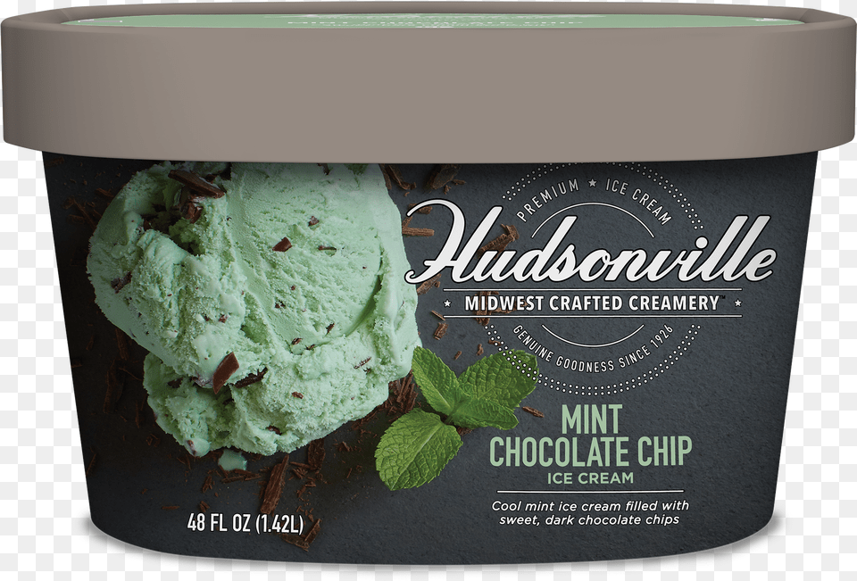 Mint Chocolate Chip Carton Hudsonville Ice Cream Bananas Foster, Dessert, Food, Ice Cream, Herbs Png