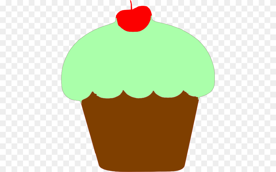 Mint Cupcake Clip Art, Cake, Cream, Dessert, Food Png Image