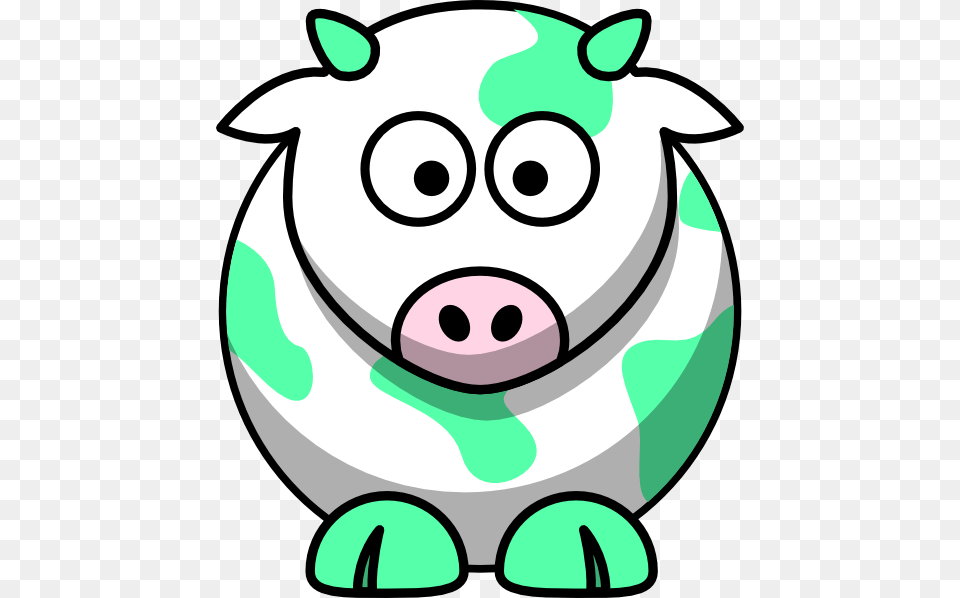 Mint Green Cow Clip Art, Animal, Mammal, Pig, Fish Free Png