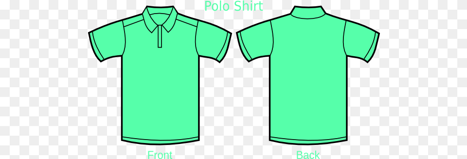 Mint Green Polo Shirt Clip Art Polo T Shirt Light Green Shirt Template, Clothing, T-shirt Free Transparent Png
