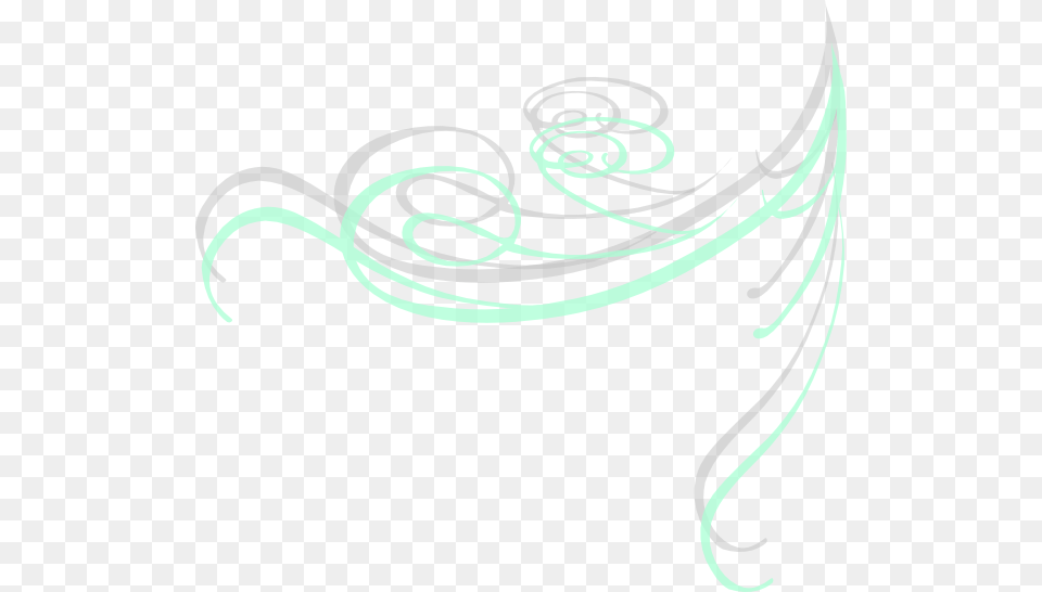 Mint Green Swirls, Art, Floral Design, Graphics, Pattern Png