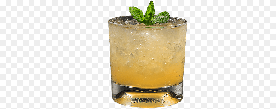 Mint Julep Cocktail In Rocks Glass With Wiser S Canadian, Alcohol, Beverage, Herbs, Mojito Png