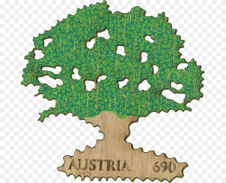 Mint Souvenir Sheet In Oak Tree Shape Holzbriefmarke Sterreich, Leaf, Plant, Map, Face Png