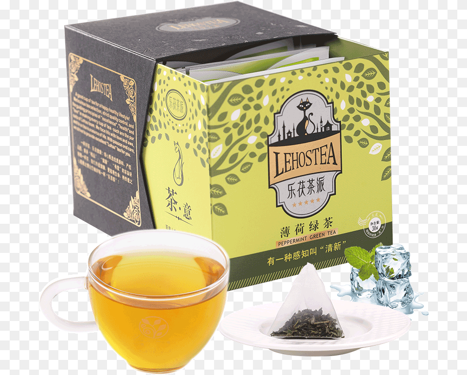 Mint Tea Mint Leaf Tea Shipping Dried Mint Leaf Tea With Teabag, Beverage, Cup, Green Tea Free Png