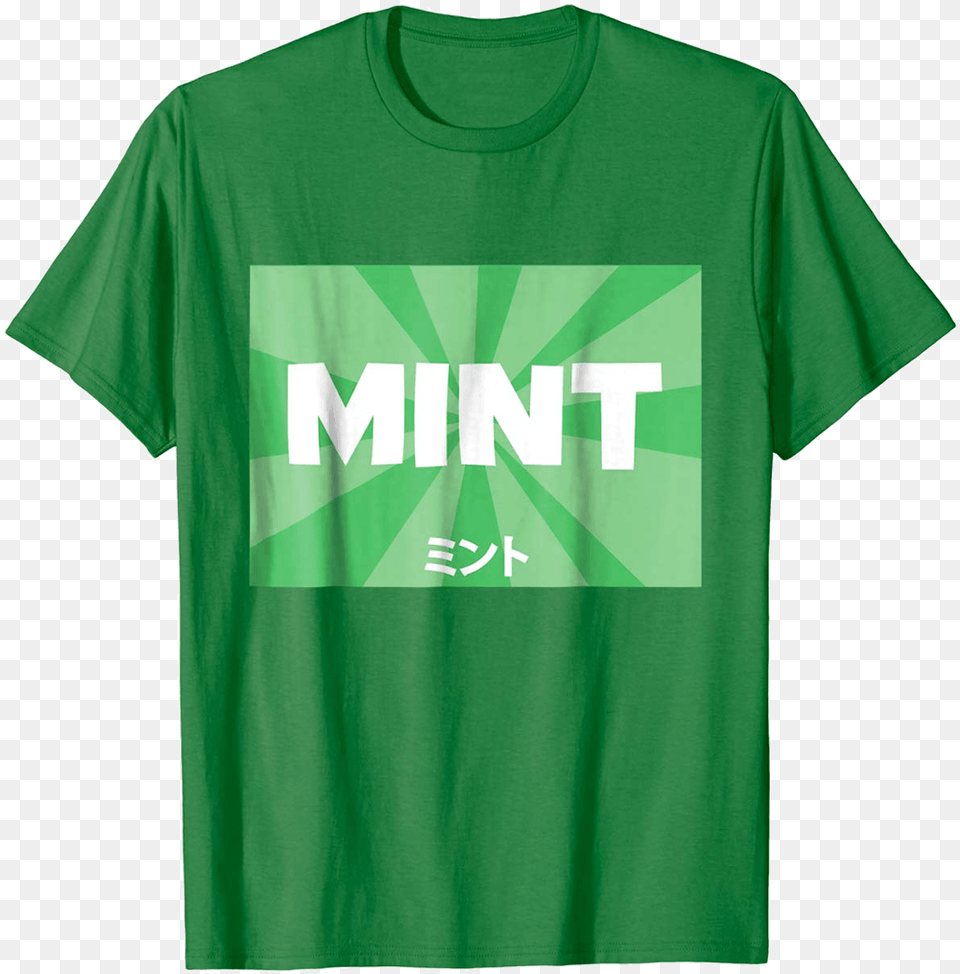 Mint With Japanese Text T Shirt T Shirt, Clothing, T-shirt Free Transparent Png