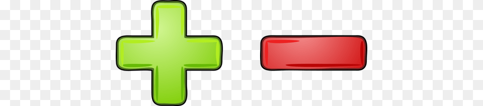 Minus And Plus Image, Green, Cross, Symbol Free Png Download