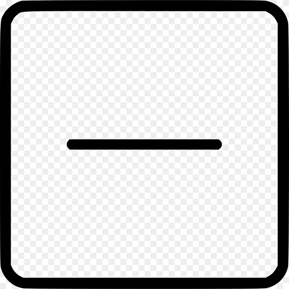 Minus Close Turn Hide Delete Square Button Comments Icon, Sign, Symbol, White Board, Text Png Image