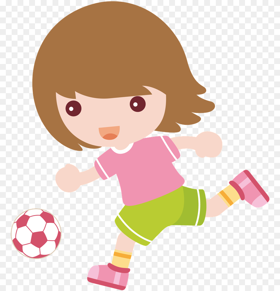 Minus Say Hello Girl Dancing Child Doll Womenu0027s Menina Jogando Futebol Desenho, Ball, Football, Soccer, Soccer Ball Free Png