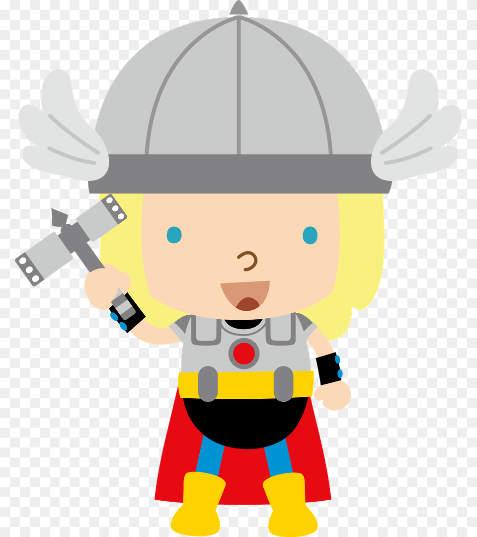 Minus Superhero Clipart Superhero Birthday Party Baby Cute Thor, Person, Face, Head Free Png