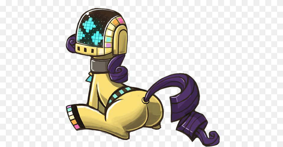 Minute Art Challenge Artist Rarity Daft Punk Mlp, Robot, Graphics Free Png