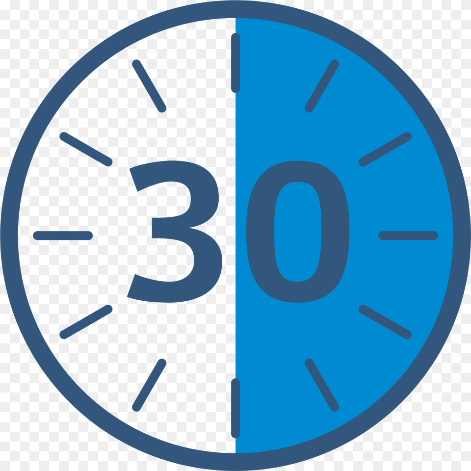 Minute Classes At Wisconsin Swim Academy 30 Minute Clock Icon, Analog Clock, Disk Free Png