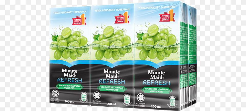 Minute Maid Refresh White Grape, Advertisement, Food, Fruit, Grapes Png