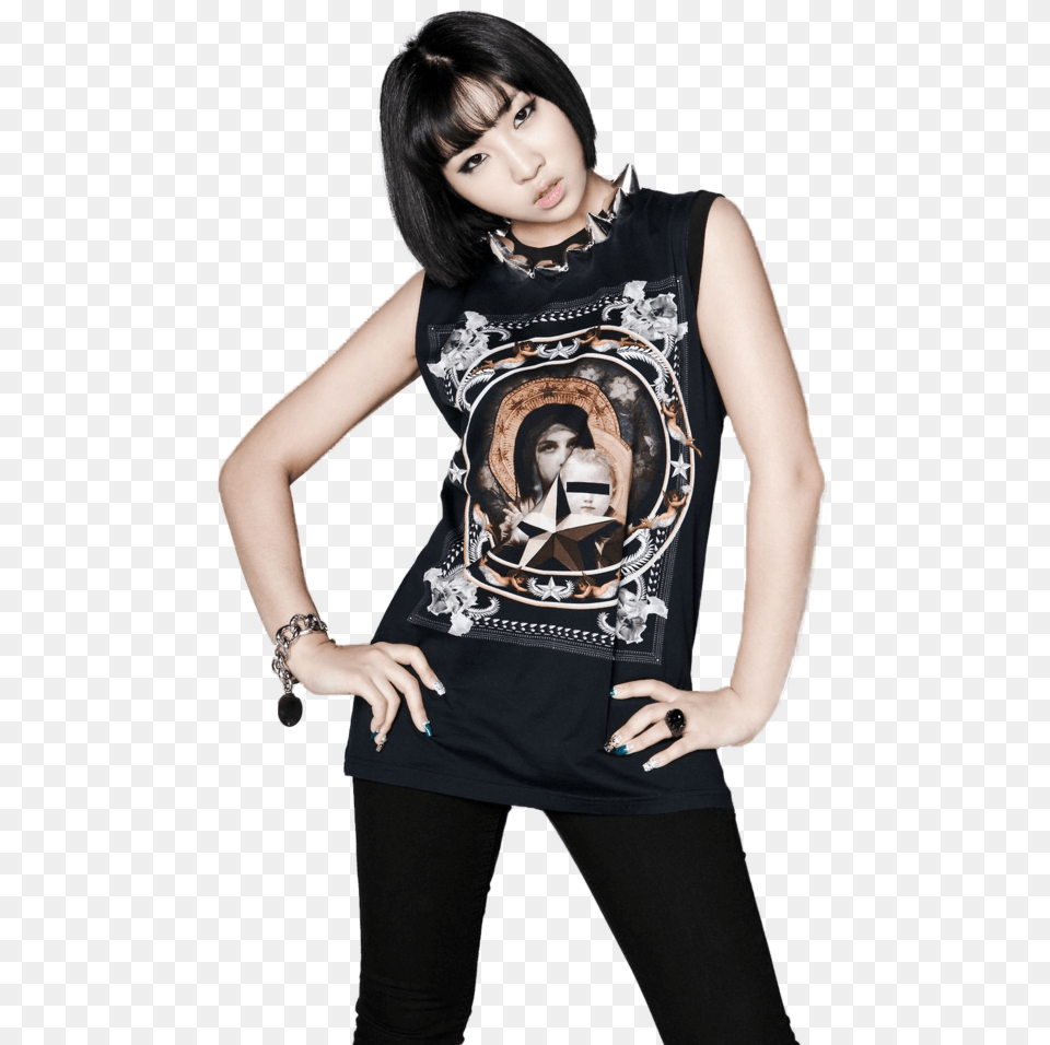 Minzy 2ne1 Render By Gajmeditions, T-shirt, Clothing, Adult, Person Png