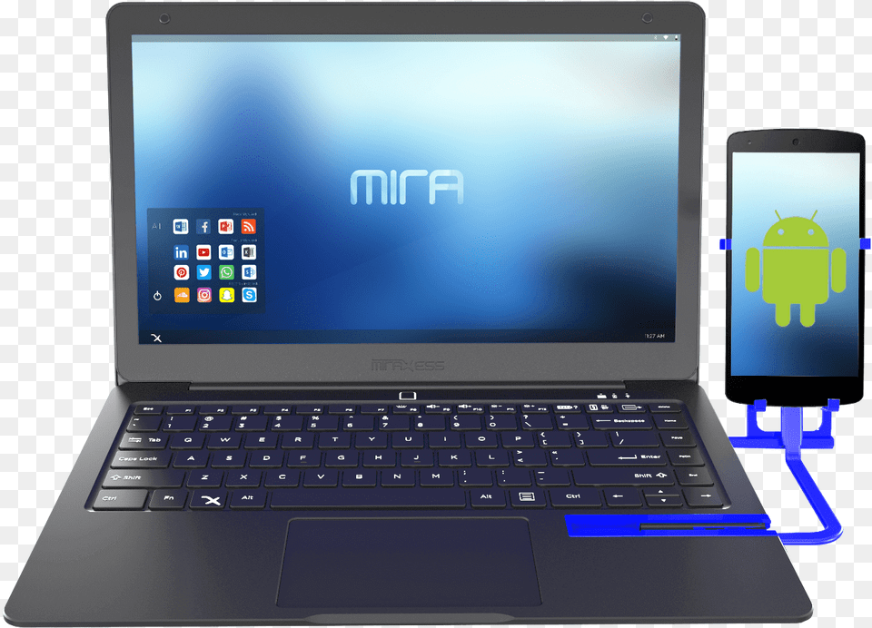 Mirabook Android Phone Laptop Dock Phone Laptop Dock, Computer, Electronics, Pc, Mobile Phone Free Png