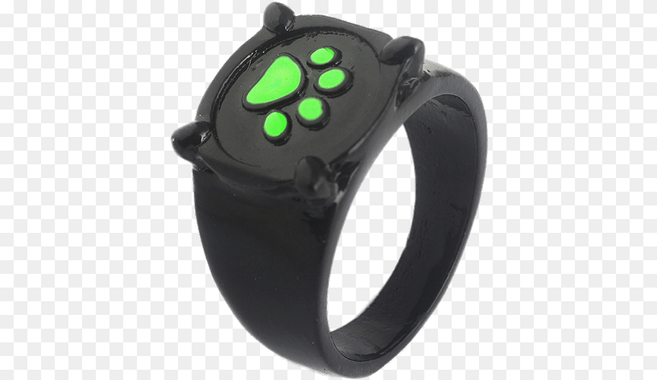Miraculous Cat Noir Pawprint Ring Black Cat Ring, Electronics Free Transparent Png