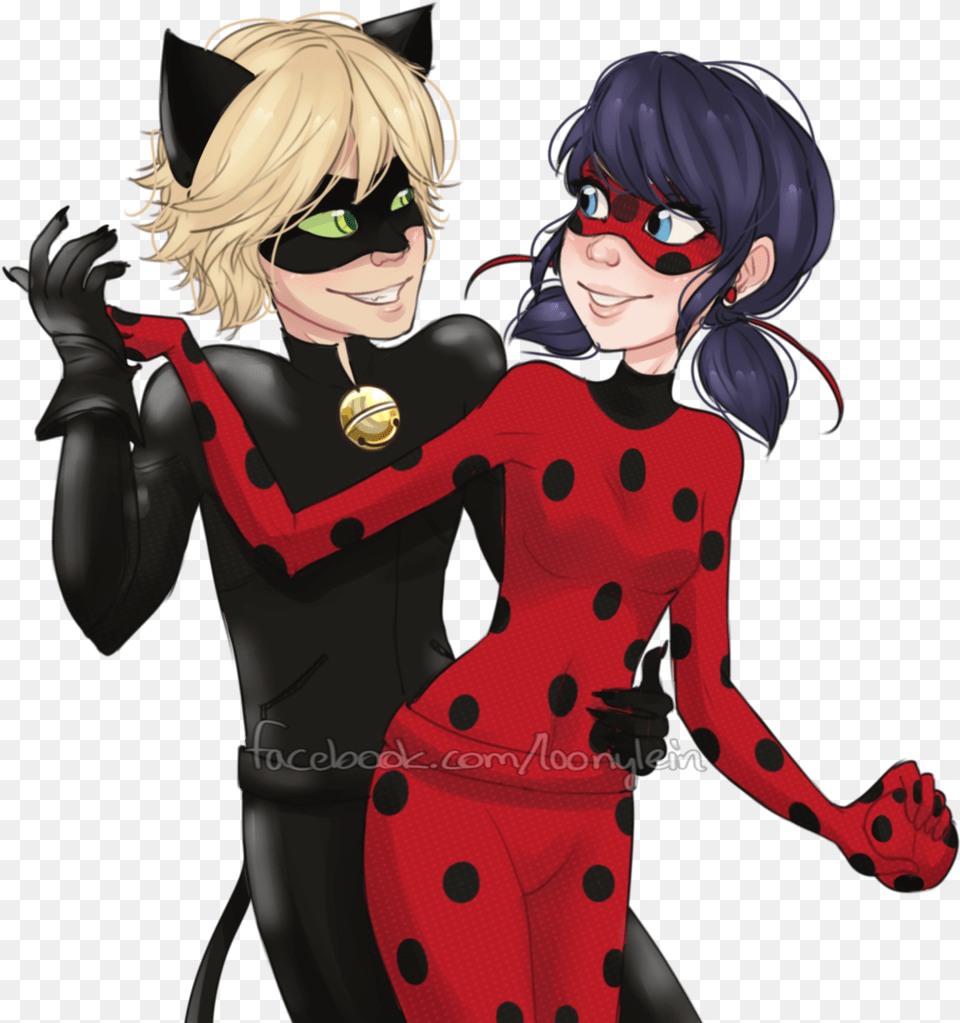 Miraculous Ladybug Wallpaper Titled Ladybug And Chat Lateksnij Kot, Book, Comics, Publication, Baby Free Png Download