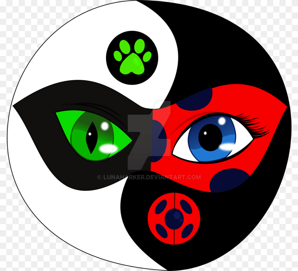 Miraculous Ladybug Yin Yang By Lunaharker Yin Yang Miraculous Ladybug Free Transparent Png