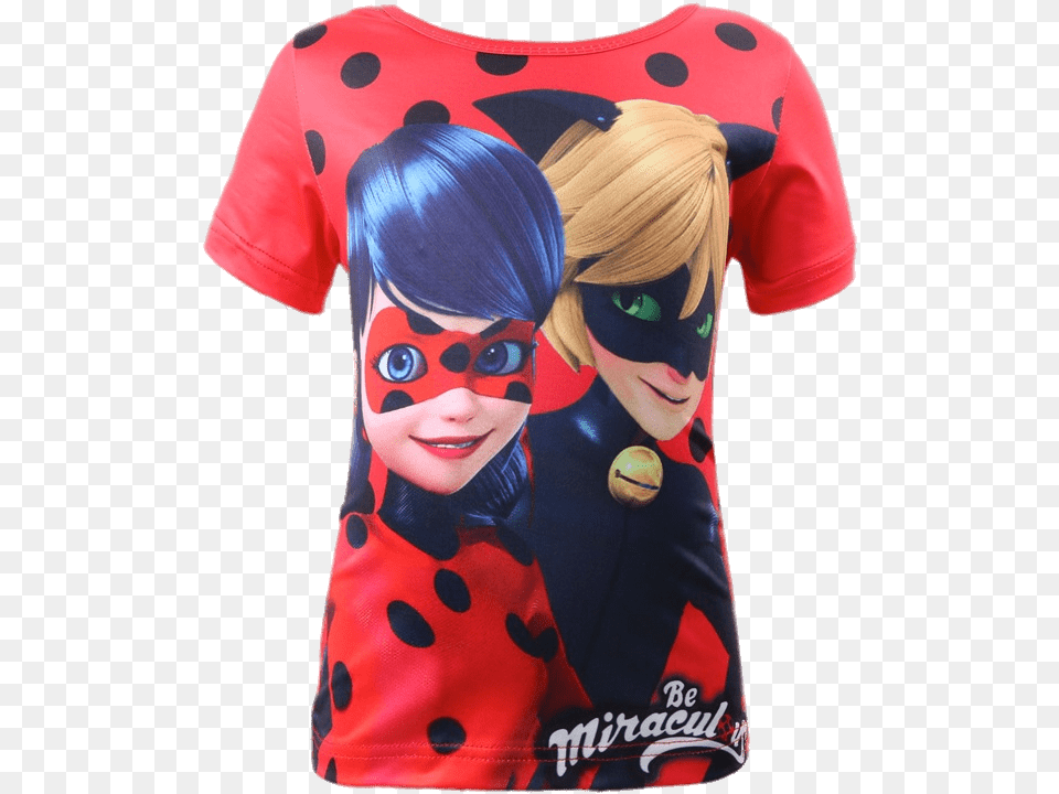 Miraculous T Shirt Cat Noir And Ladybug Miraculous T Shirts, T-shirt, Clothing, Baby, Person Png