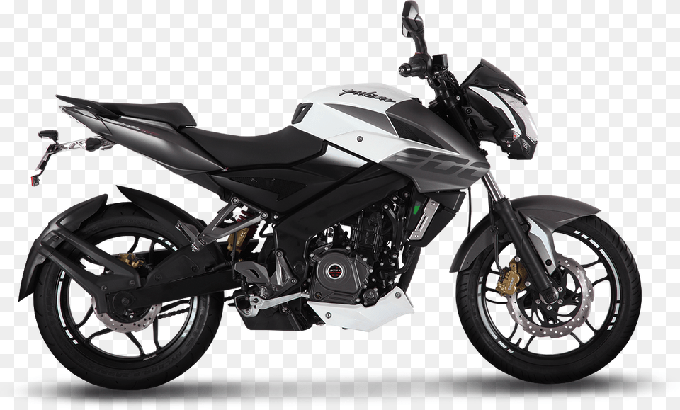 Mirage White Ns 200 Pulsar 2017, Machine, Spoke, Wheel, Motorcycle Png Image