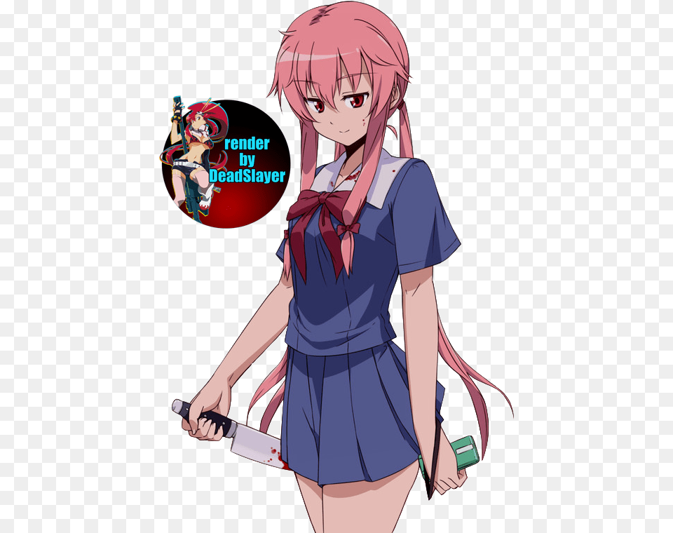 Mirai Nikki Yuno Gasai Render, Publication, Book, Comics, Manga Free Png