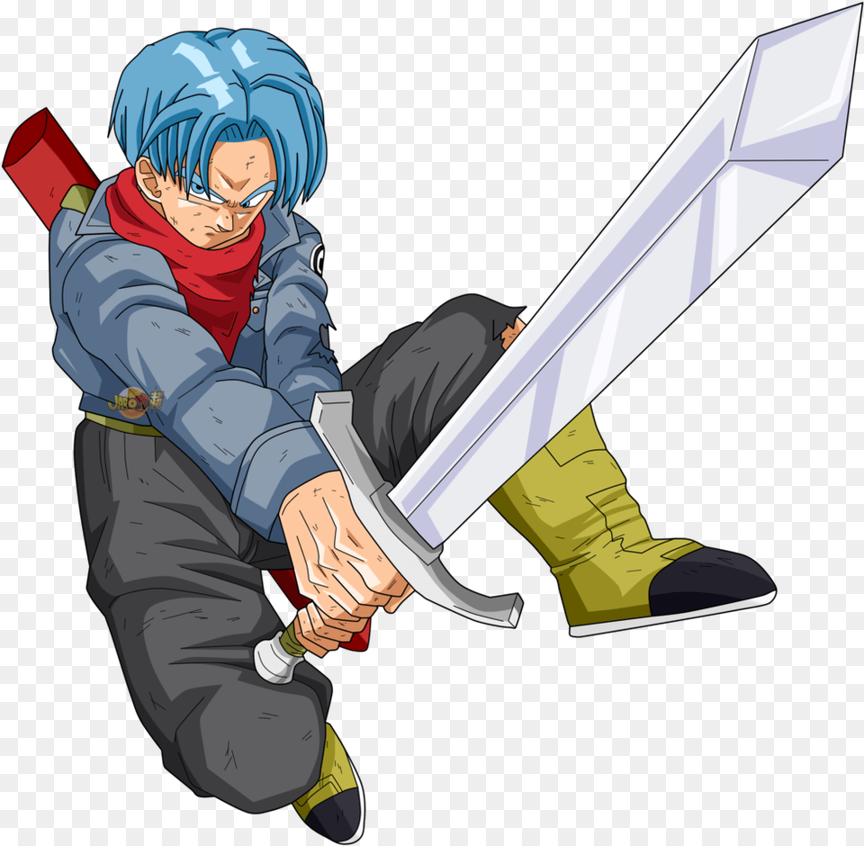 Mirai Trunks Paperbaby Future Trunks Sword Dbs, Book, Comics, Publication, Weapon Free Png Download