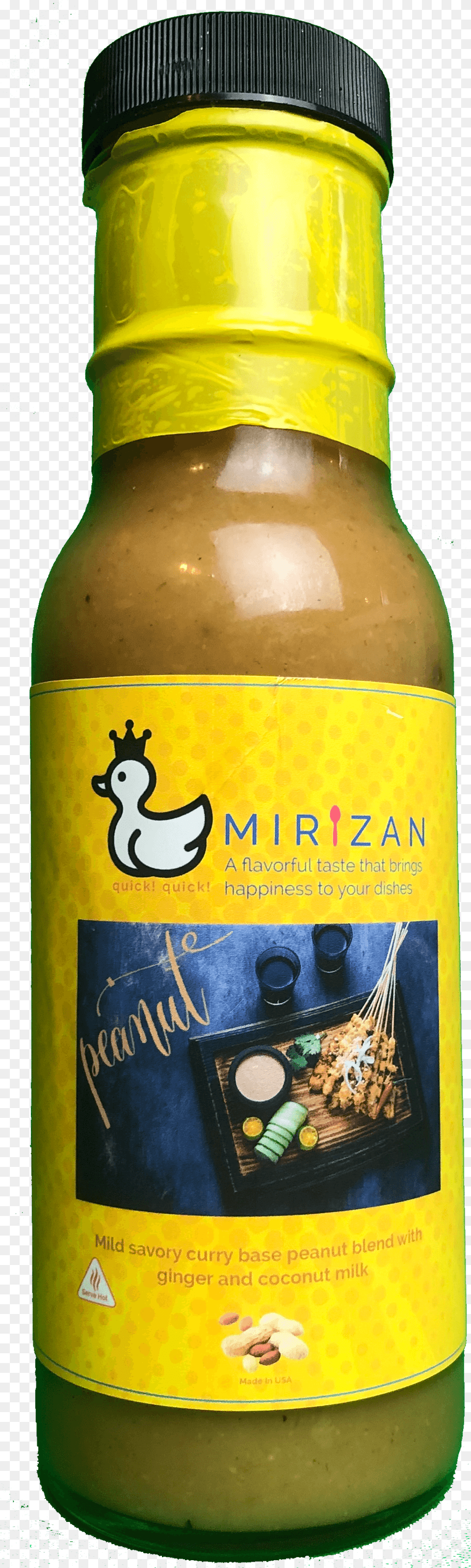 Mirizan Peanut Sauce Bottle, Shaker, Food, Mustard, Tape Free Transparent Png