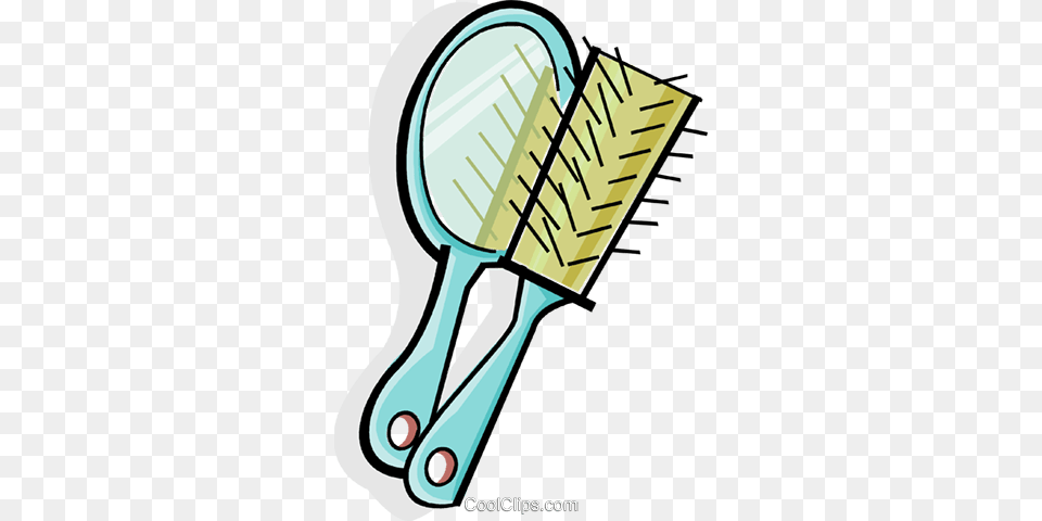 Mirror And A Hair Brush Royalty Vector Clip Art Illustration, Device, Tool, Smoke Pipe Free Png