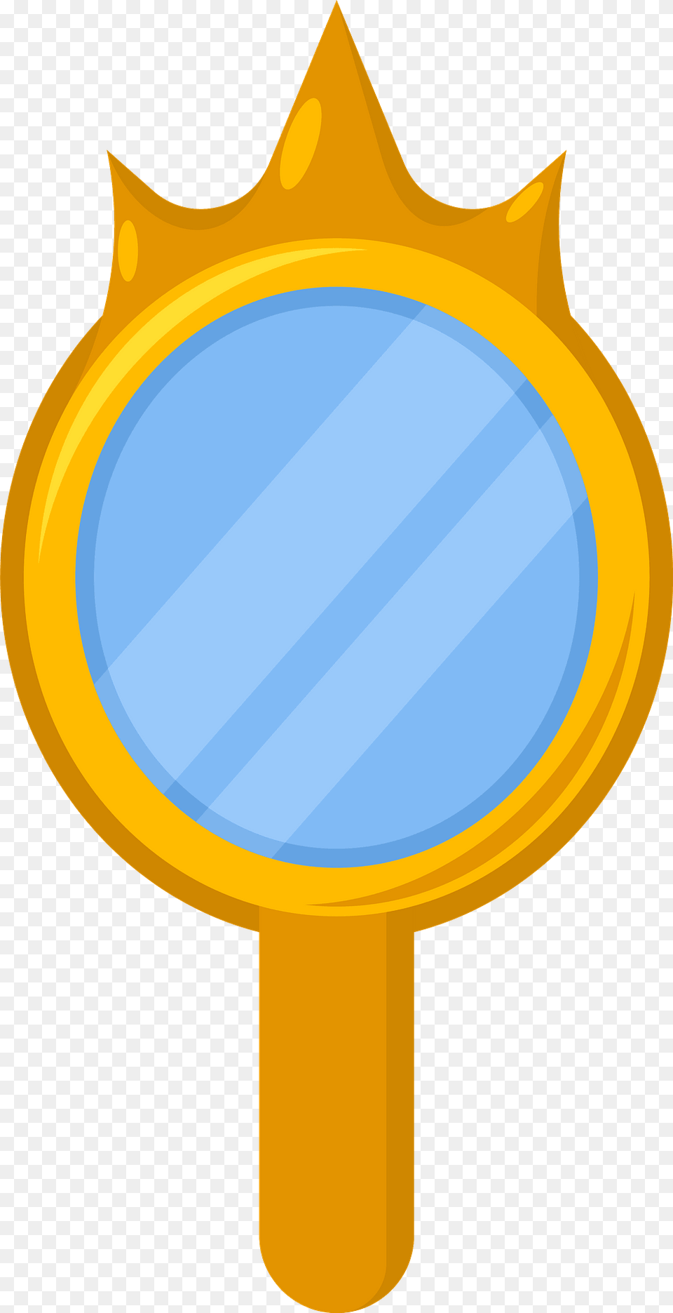 Mirror Clipart, Gold, Magnifying Png Image