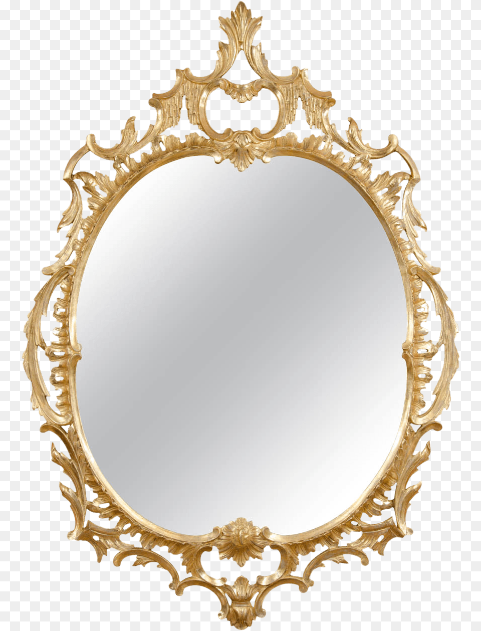 Mirror Gold Simple Gold Mirror, Photography, Oval Free Transparent Png