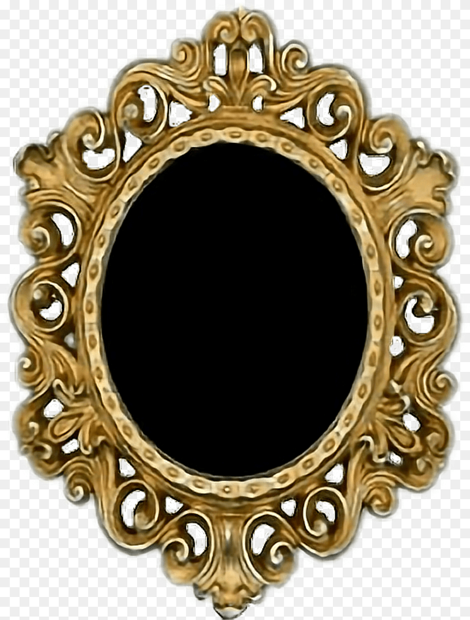 Mirror Gold Victorian Oval Frame, Photography Png Image